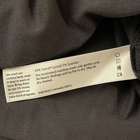 Eileen Fisher Viscose Jersey T-Shirt Dress Women's Size Small Short Sleeve‎ Gray - Picture 7 of 9